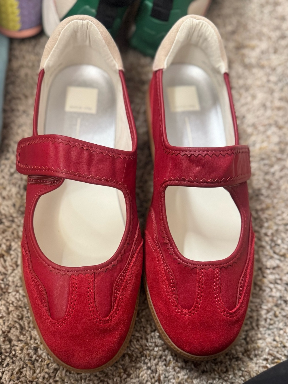 Dolce Vita Nanet Suede Mary Jane Sneakerinas Crimson Red
